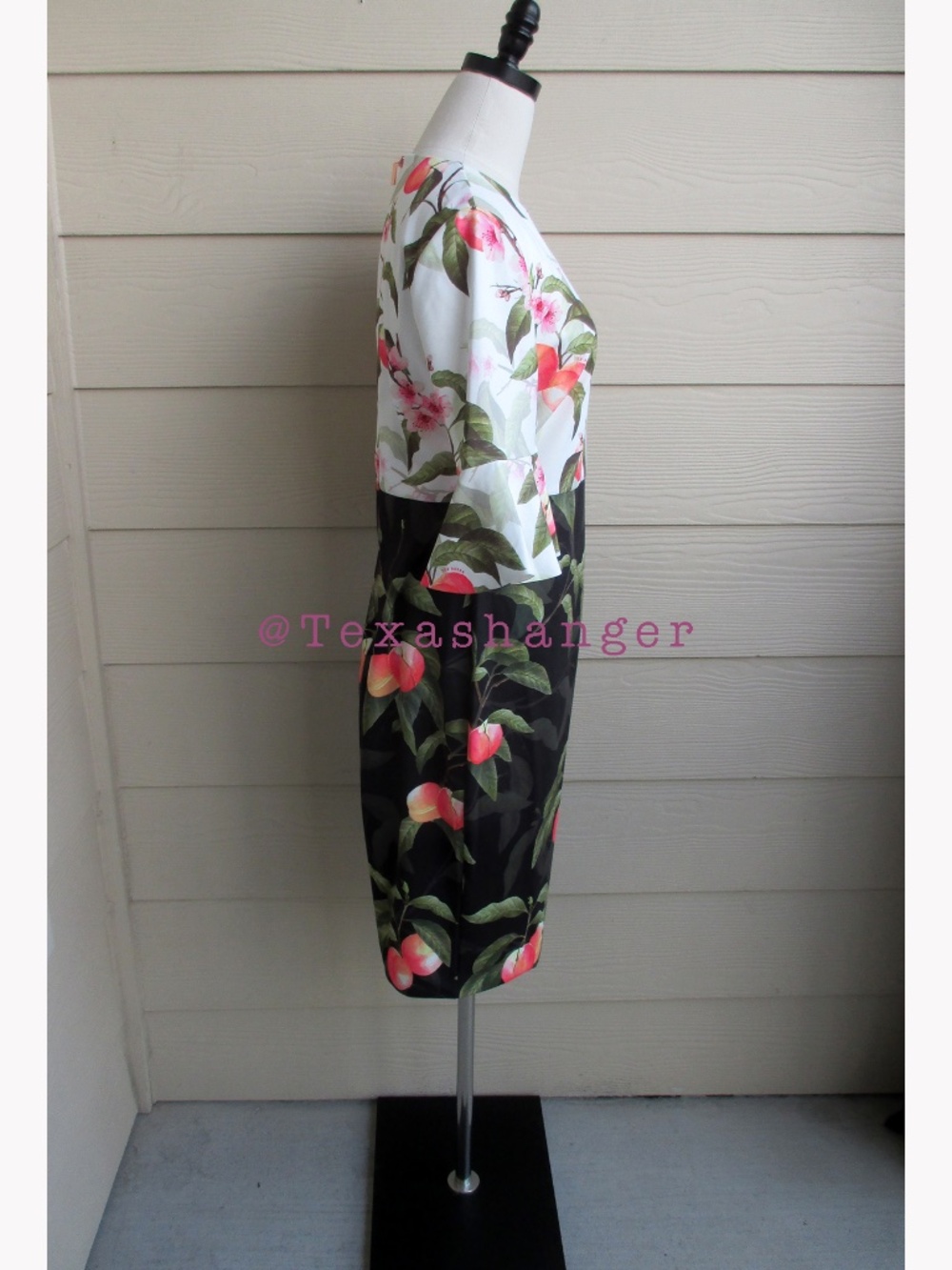 Ted Baker NWT Areea Midi Dress Size 8 Peach Blossom Print - Picture 10 of 16